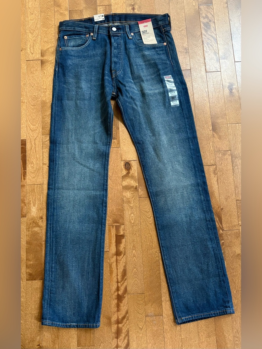 Levi's 501 Original Stretch Jeans – Men's Size 33x34 (Brand New with Tags)